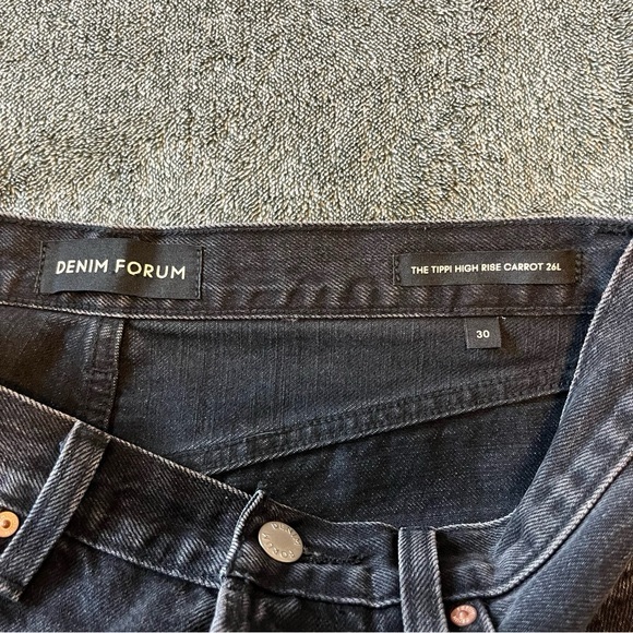 Denim Forum The Tippi High Rise Carrot 26L washed black size 30 - Picture 8 of 11